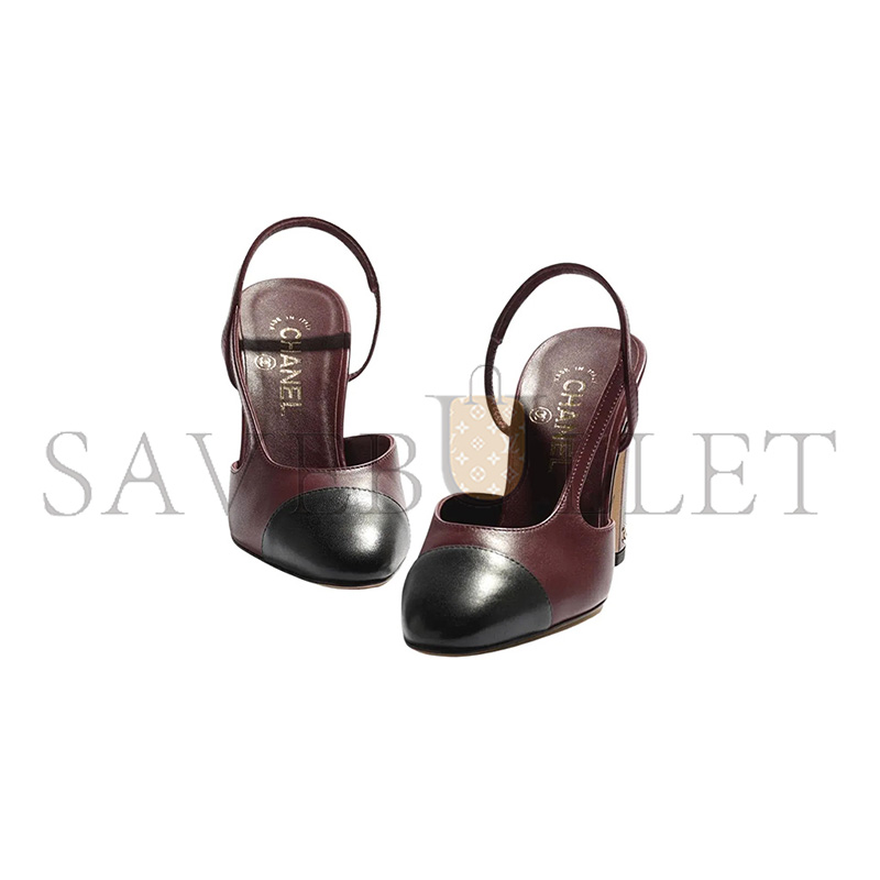 CHANEL HEELED SLINGBACKS IN LAMBSKIN 90MM